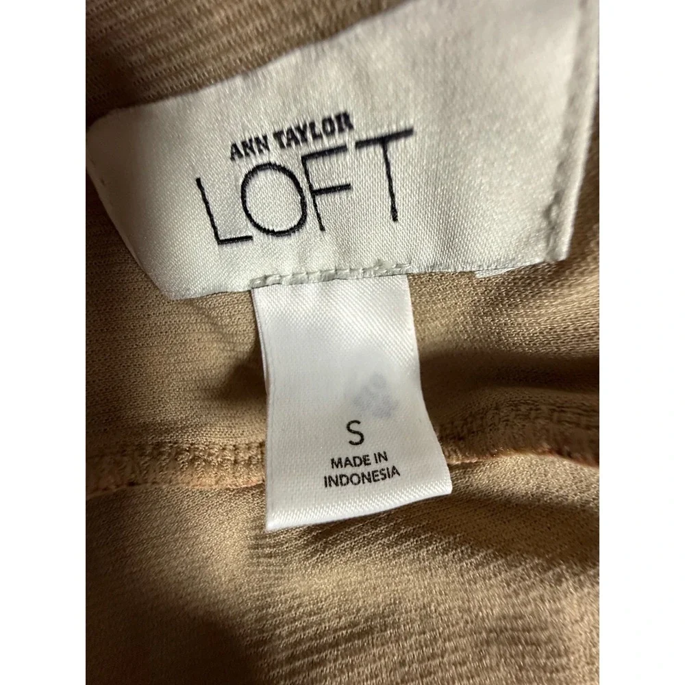 Ann Taylor LOFT Orange Chevron Zigzag Knit Empire Waist Camisole Top Small